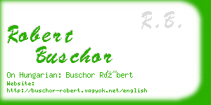 robert buschor business card